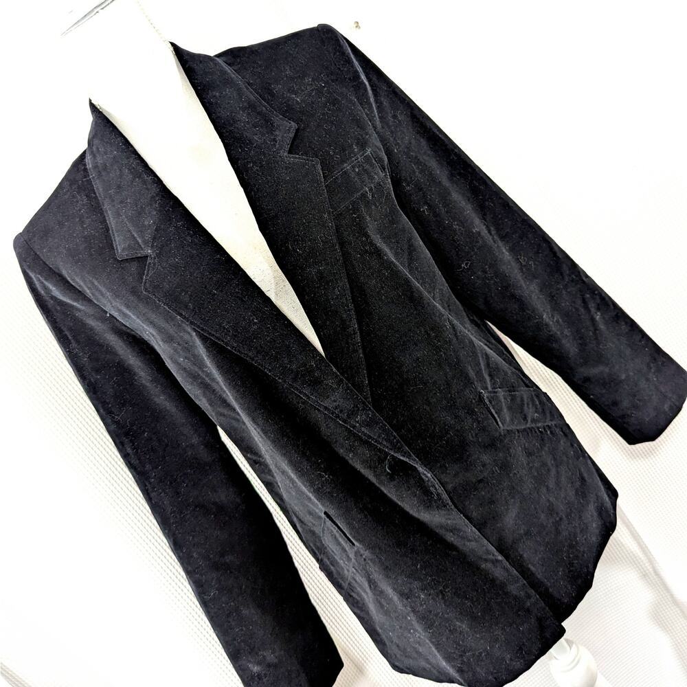 J. ASHFORD! LUXE BLACK VELVET EXQUISITELY TAILORED CLASSIC JACKET, BLAZER! SZ 9